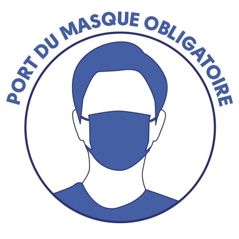 stickers port masque obligatoire autocollant